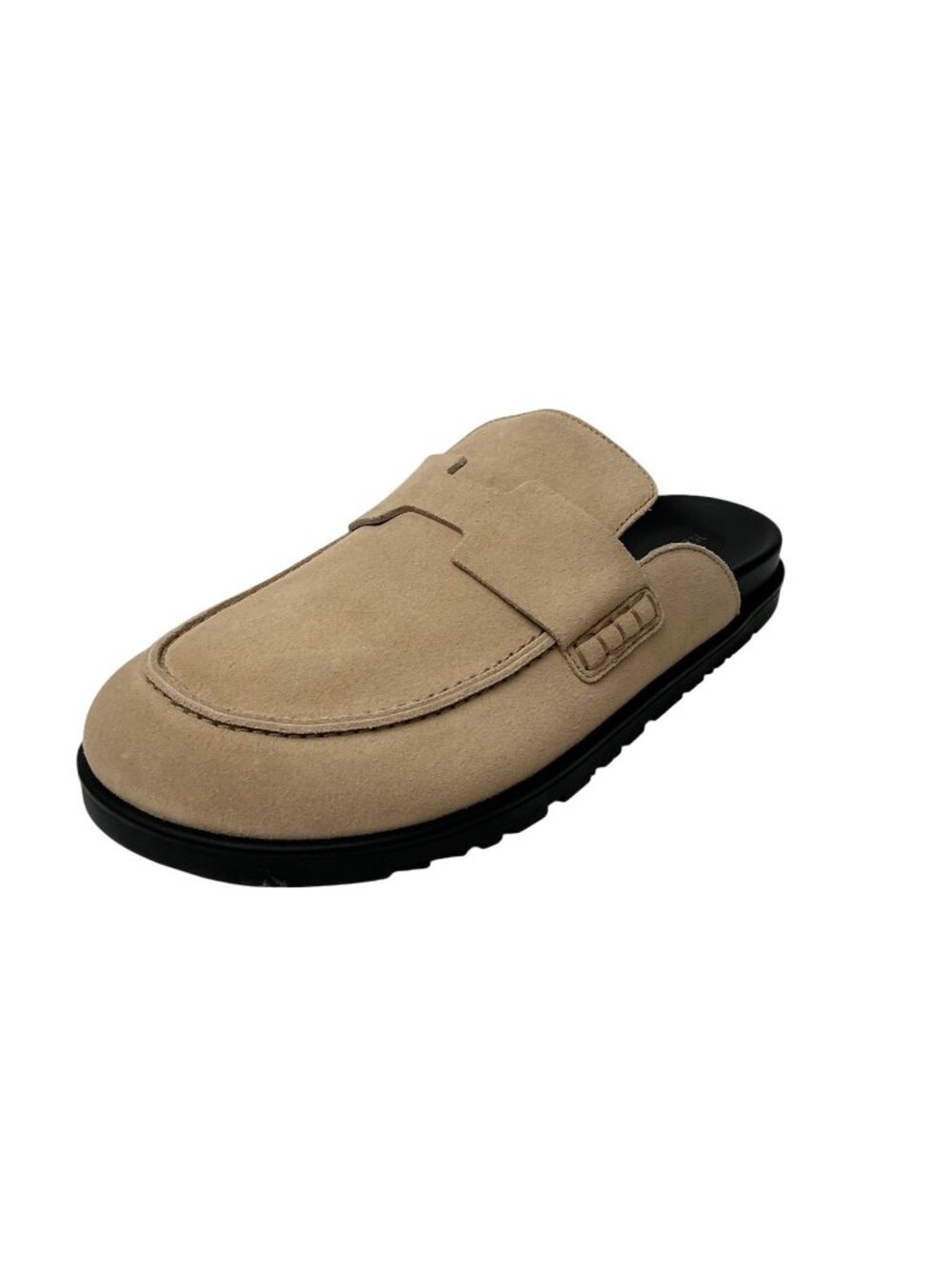 HERMES Men's Beige Suede Go Mules size 5